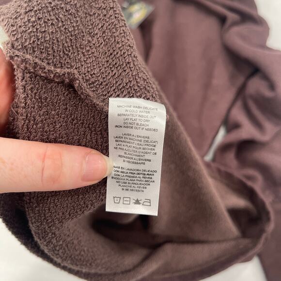 n:Philanthropy Mini Dress Distressed Brown Long Sleeve Size Small New With Tags - Picture 7 of 14